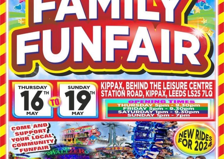 Poster advertising Kippax Family Funfair